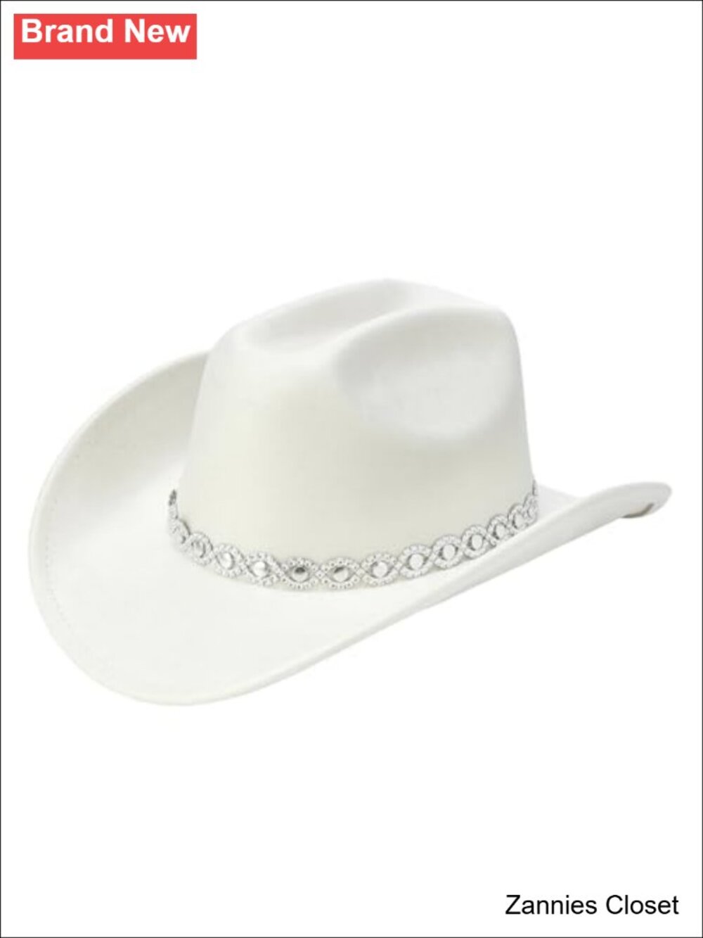 🤠 Rhinestone Western Cowgirl Wide Brim Fedora Hat Polyester
